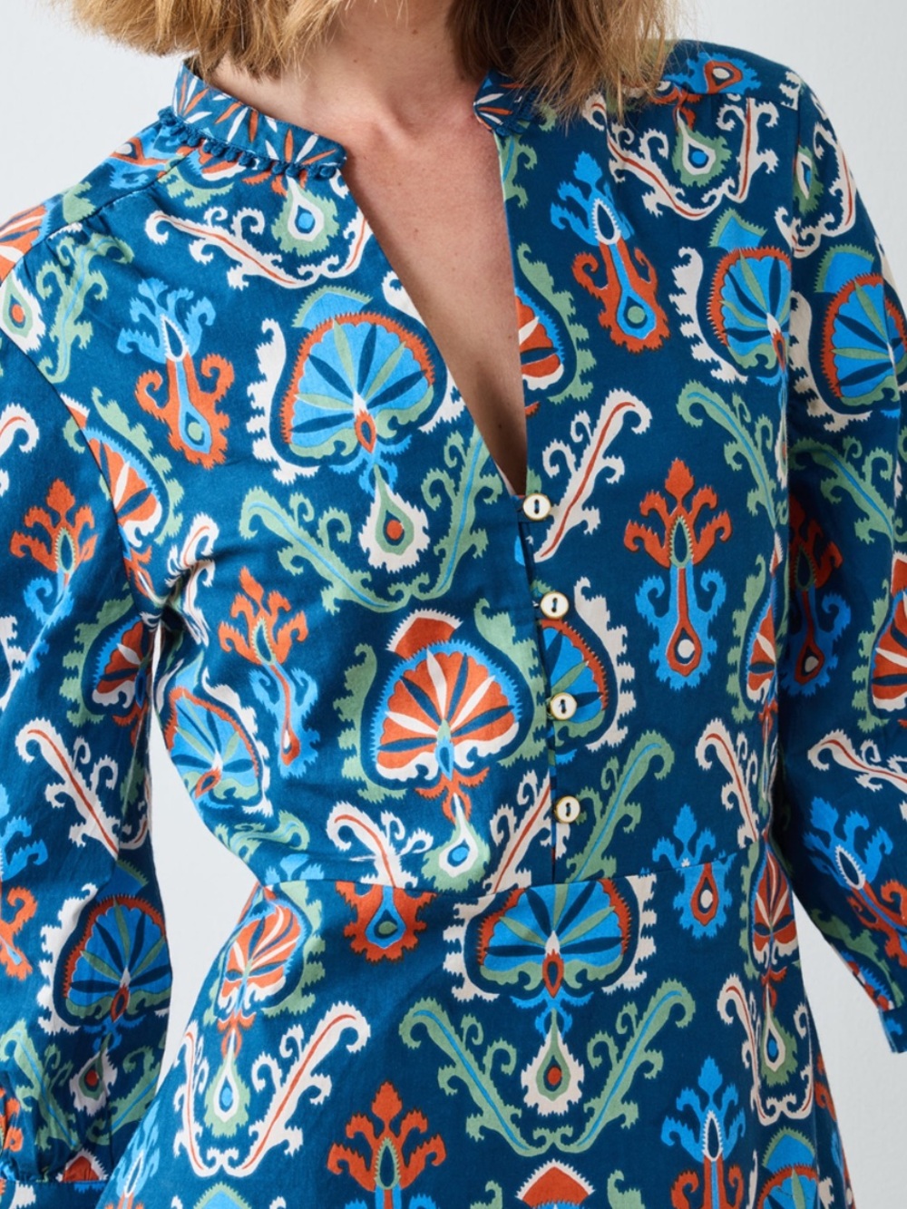 Printfresh Eclectic Ikat - Abigail Dress - Navy - Picture 3 of 7